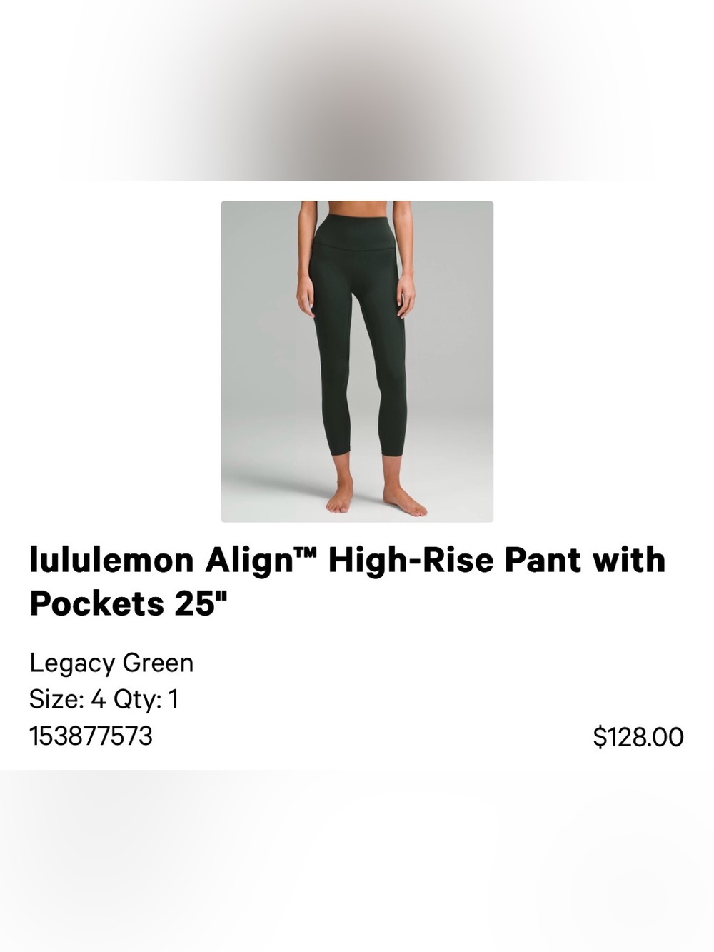 Lululemon Align High Rise Pant with Pockets 25" Sz 4